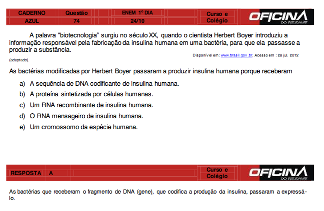 Enem 2015: correção da questão 74