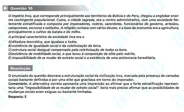 Enem 2010: Questão 16 – Ciências Humanas (prova azul)