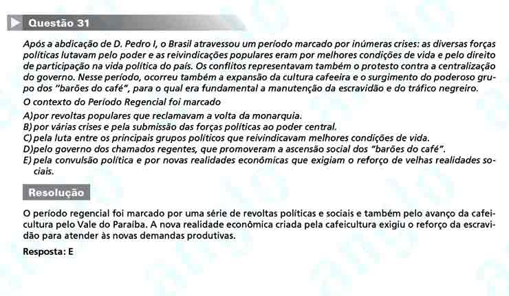 Enem 2010: Questão 31 – Ciências Humanas (prova azul)