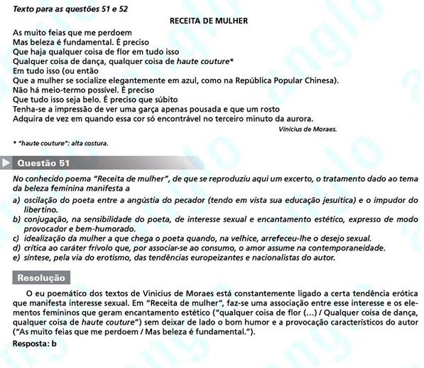 Primeira fase Fuvest 2012: questão 51 (prova V)