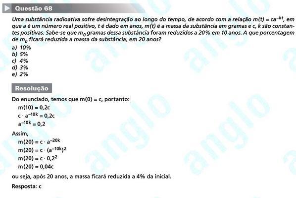 Primeira fase Fuvest 2012: questão 68 (prova V)