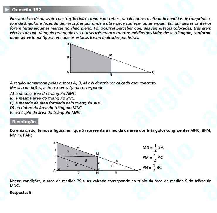 Enem 2010: Questão 152 – Matemática (prova amarela)