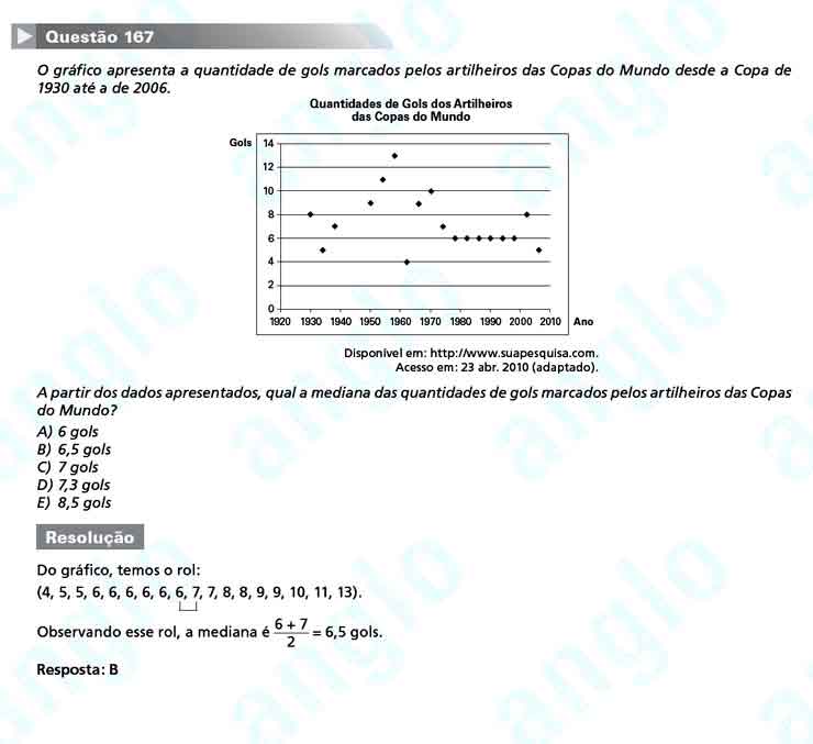 Enem 2010: Questão 167 – Matemática (prova amarela)