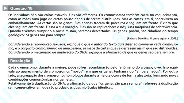 Unesp 2012 – segunda fase: questão 15 – Ciências da Natureza