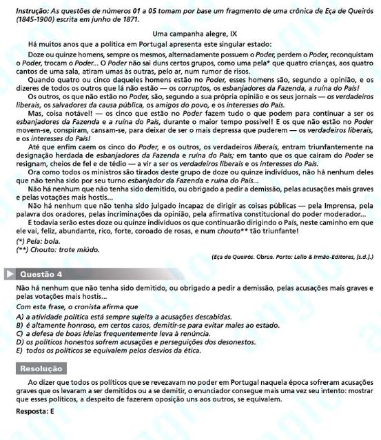 Unesp 2012: Questão 4 – Primeira fase