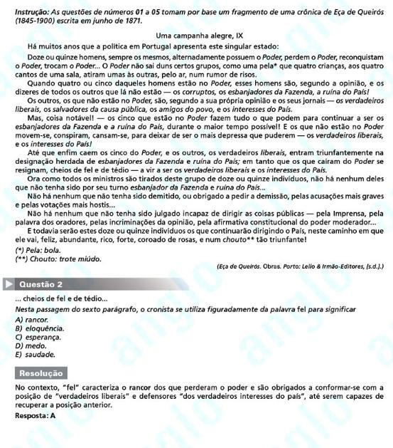 Unesp 2012: Questão 2 – Primeira fase