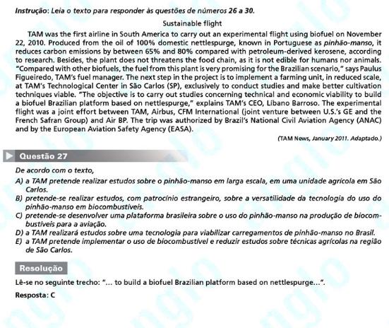 Unesp 2012: Questão 27 – Primeira fase