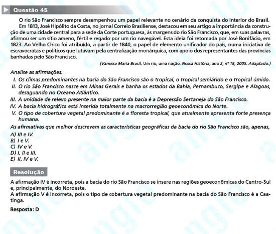 Unesp 2012: Questão 45 – Primeira fase