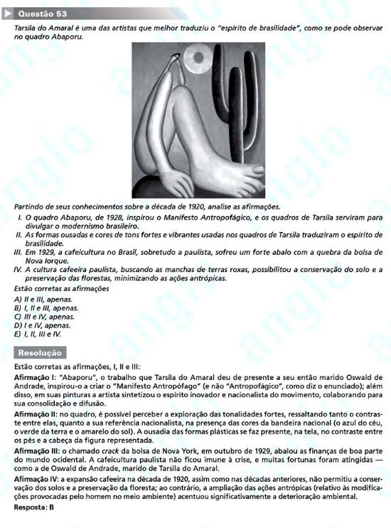 Unesp 2012: Questão 53 – Primeira fase