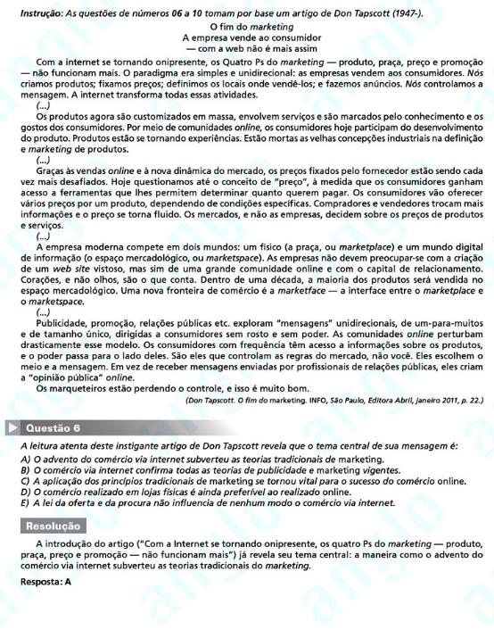 Unesp 2012: Questão 6 – Primeira fase