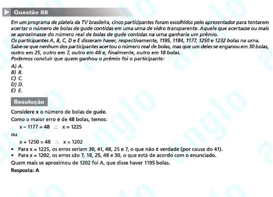 Unesp 2012: Questão 88 – Primeira fase