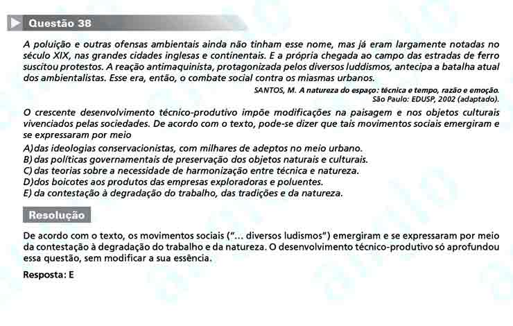 Enem 2010: Questão 38 – Ciências Humanas (prova azul)