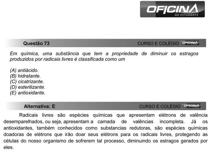 Unesp meio de ano 2012: Questão 73 – Primeira fase