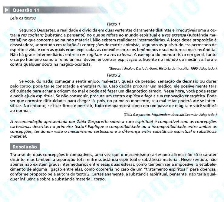 Unesp 2012 – segunda fase: questão 11 – Ciências Humanas