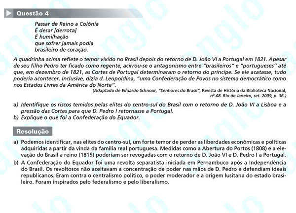 Unicamp 2012: Questão 4 (segunda fase) – Ciências Humanas