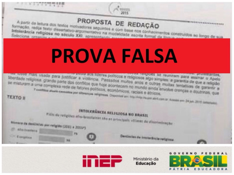 MEC afirma que tema do Enem 2016 não é o mesmo de prova falsa