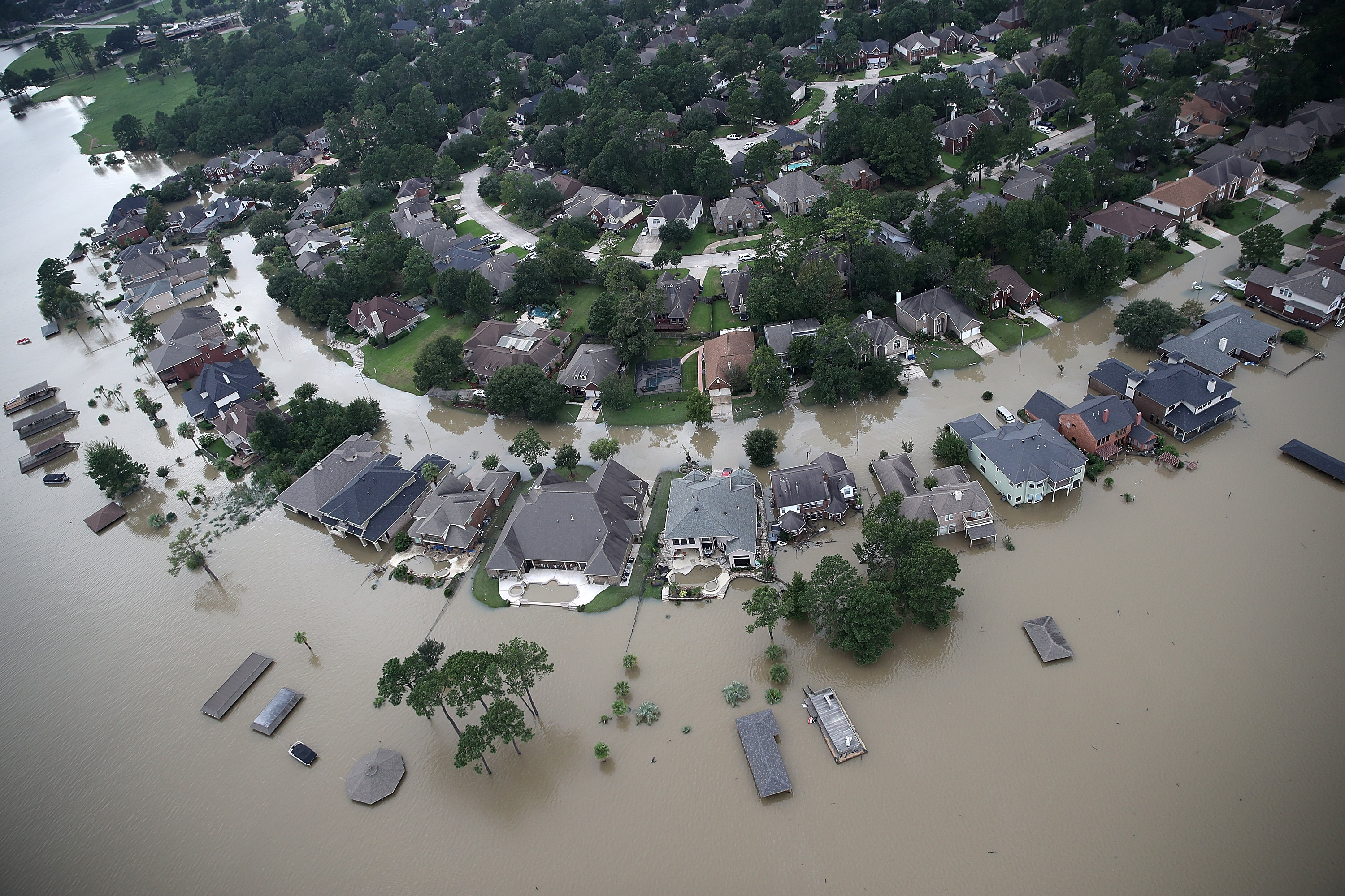Inundação em Houston após o furacão Harvey