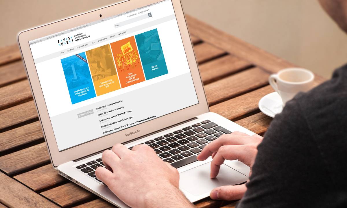 Computados com a tela no site da Fuvest