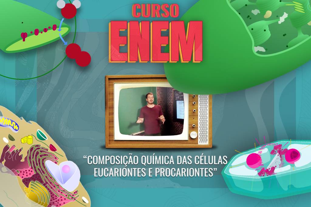 Videoaula do Curso Enem – Composição da célula procarionte e eucarionte