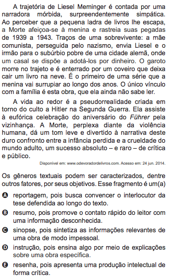 Questão do Enem 2018