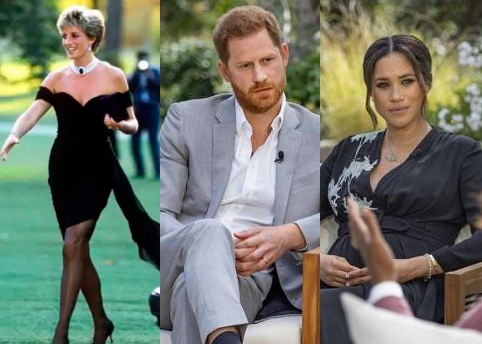 Montagem Meghan Harry Diana