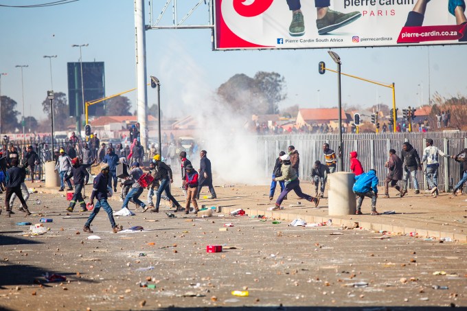 Protestos na África do Sul
