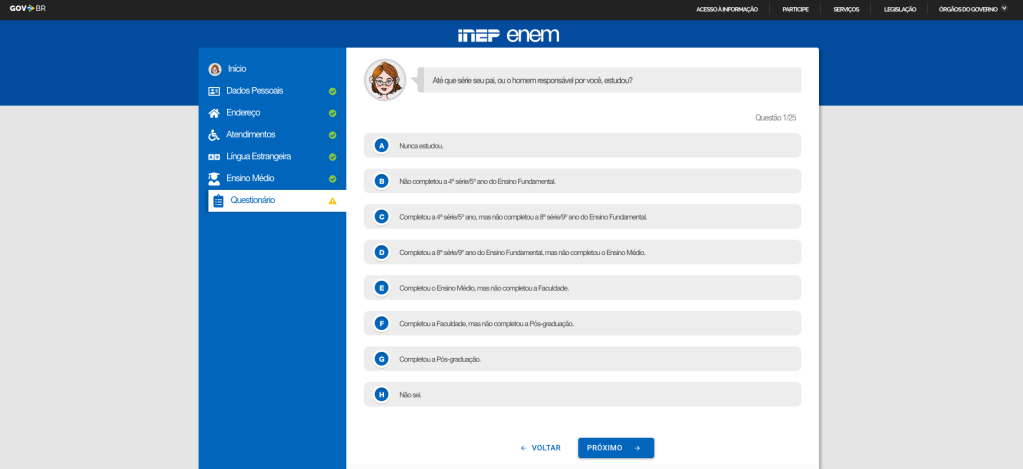 Screen Shot 2022-05-10 at 10.50.53 AM Print do site do Inep