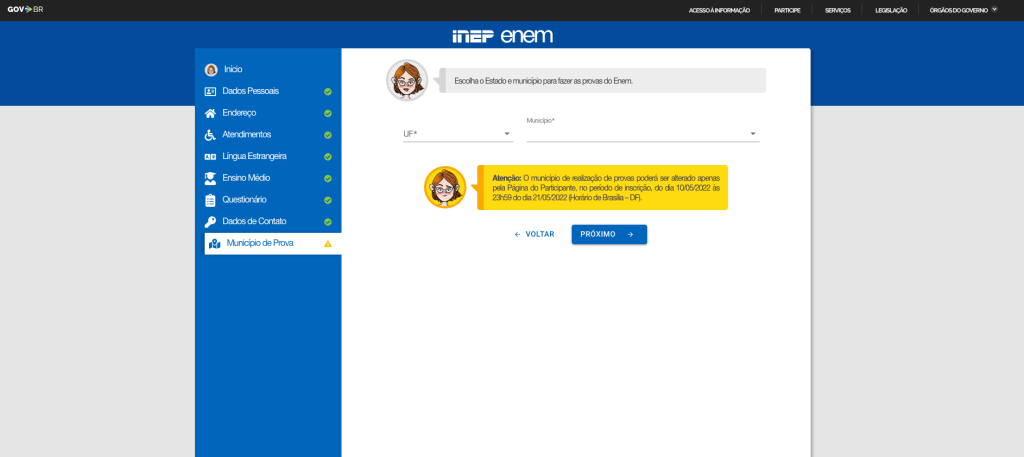 Screen Shot 2022-05-10 at 11.09.00 AM Print do site do Inep