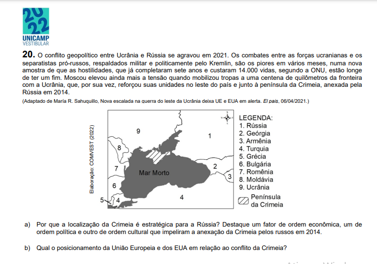 Quest&atilde;o da Unicamp 2022