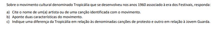 tropicalismo fuvest tropicalismo