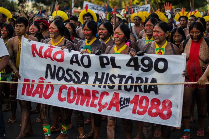 Protesto contra o projeto do Marco Temporal