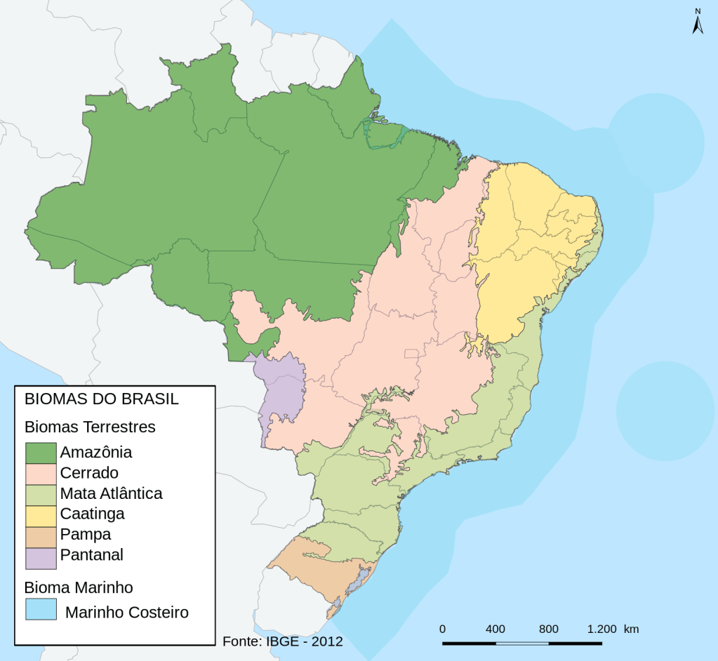 Mapa dos biomas brasileiros