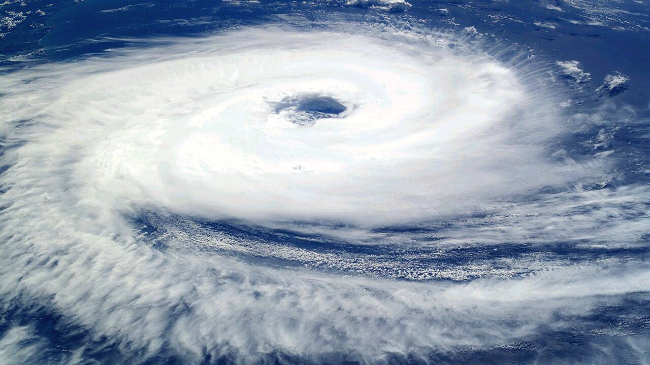 O ciclone Catarina visto da Estação Espacial Internacional em 26 de março de 2004