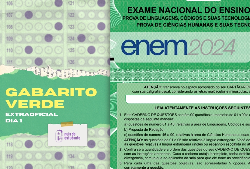 Gabarito Enem 2024 prova verde: correção extraoficial do primeiro dia