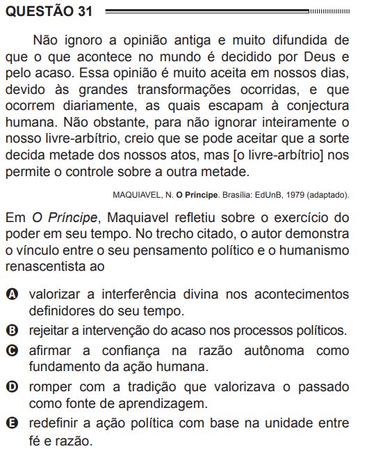 enem 2012 questao filosofia