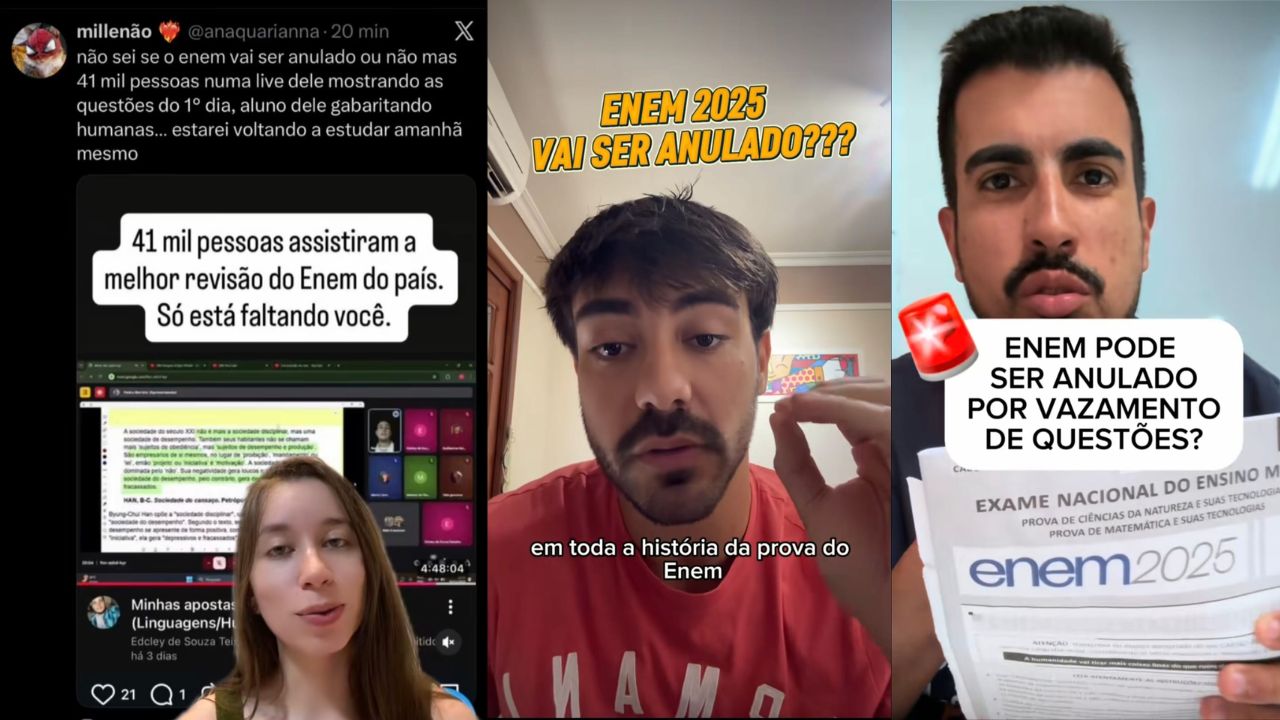 Imagens de vídeos sobre o suposto vazamento