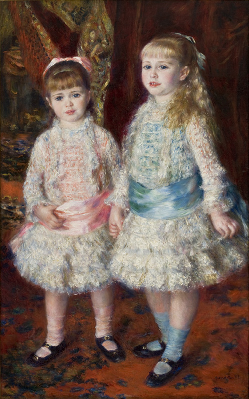Obra &ldquo;Rosa e azul: As meninas Cahen d&rsquo;Anvers&rdquo; (1881), de Pierre-Auguste Renoir