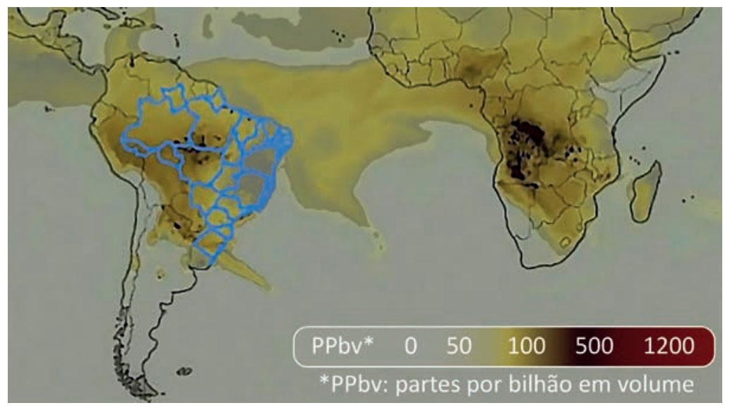Mapa da quest&atilde;o 6 do simulado Enem da edi&ccedil;&atilde;o impressa